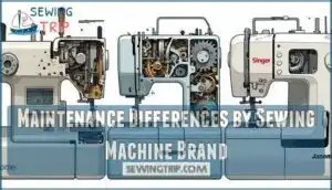maintenance differences by sewing machine brand