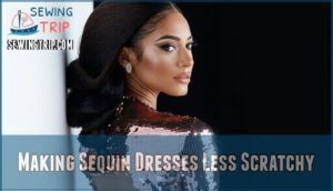 making sequin dresses less scratchy
