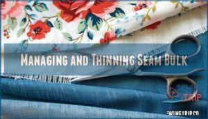 managing and thinning seam bulk