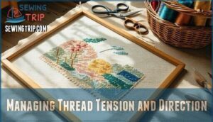 managing thread tension and direction