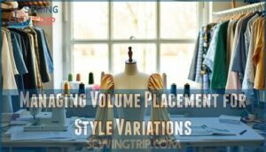 managing volume placement for style variations