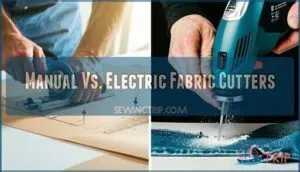 manual vs. electric fabric cutters