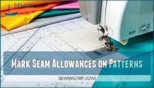mark seam allowances on patterns