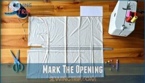 mark the opening