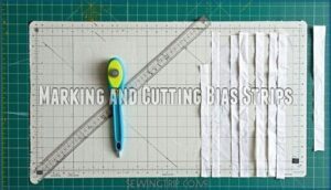 marking and cutting bias strips