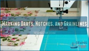 marking darts, notches, and grainlines