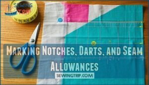 marking notches, darts, and seam allowances