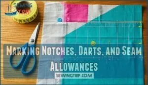 marking notches, darts, and seam allowances