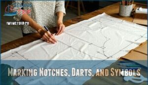 marking notches, darts, and symbols