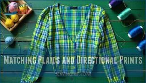 matching plaids and directional prints