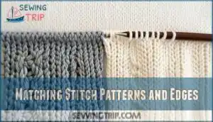 matching stitch patterns and edges