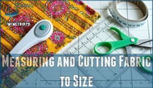 measuring and cutting fabric to size