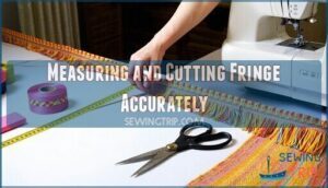 measuring and cutting fringe accurately