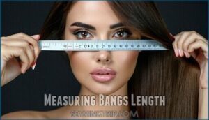 measuring bangs length