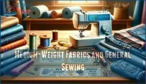 medium-weight fabrics and general sewing