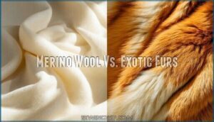 merino wool vs. exotic furs