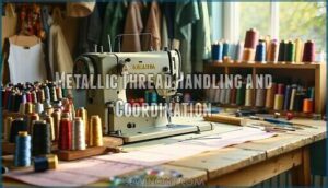 metallic thread handling and coordination