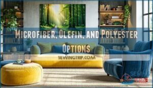 microfiber, olefin, and polyester options