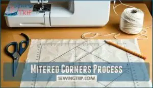 mitered corners process