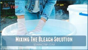 mixing the bleach solution