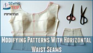 modifying patterns with horizontal waist seams