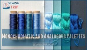 monochromatic and analogous palettes
