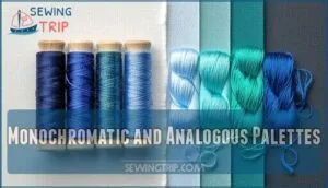 monochromatic and analogous palettes