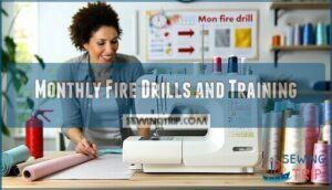 monthly fire drills and training