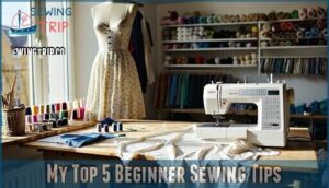 my top 5 beginner sewing tips