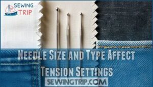 needle size and type affect tension settings