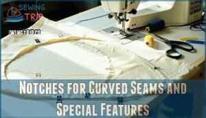 notches for curved seams and special features