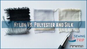 nylon vs. polyester and silk
