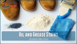 oil and grease stains