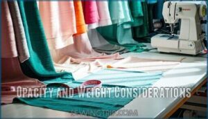 opacity and weight considerations
