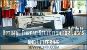 optimal thread selection for logos and lettering