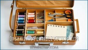organizing portable sewing kits