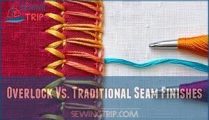 overlock vs. traditional seam finishes