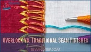 overlock vs. traditional seam finishes