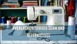 overlocked/serged seam and alternatives