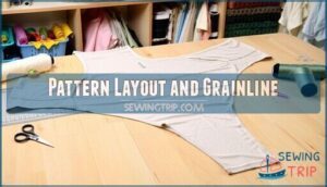 pattern layout and grainline