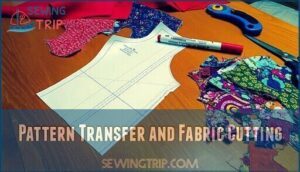 pattern transfer and fabric cutting