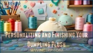 personalizing and finishing your dumpling plush
