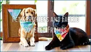 pet kerchiefs and fabric covered frames