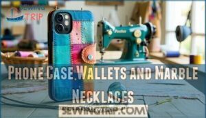 phone case wallets and marble necklaces