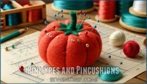 pin types and pincushions