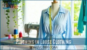 pinching in loose clothing