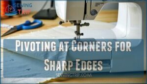 pivoting at corners for sharp edges