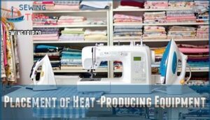 placement of heat-producing equipment