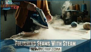 polishing seams with steam
