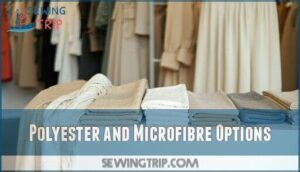 polyester and microfibre options polyester and microfibre options